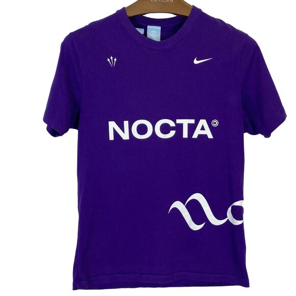 Nwot NOCTA DRAKE NIKE Tshirt Men M Purple Graphic Logo-Writing 2020 Basketball